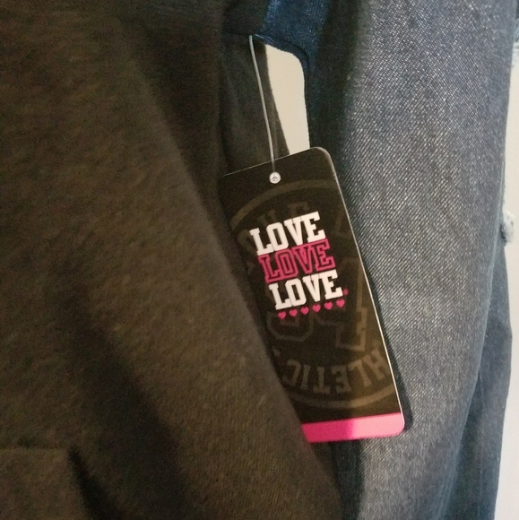 Hoodie with denim sleeves - Picture 5 of 6